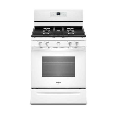 whirlpool 30 gas range white